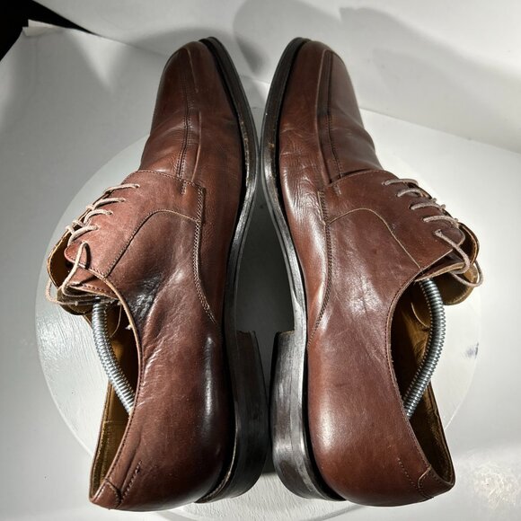 Mezlan Shaw Mens Leather Dress Shoes Size 12 M Brown Oxfords Apron Square Toe main image 11